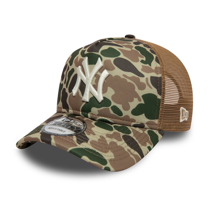 New York Yankees MLB 9FORTY A-Frame Trucker Lippis Camo - New Era Lippikset Myynti FI-723680